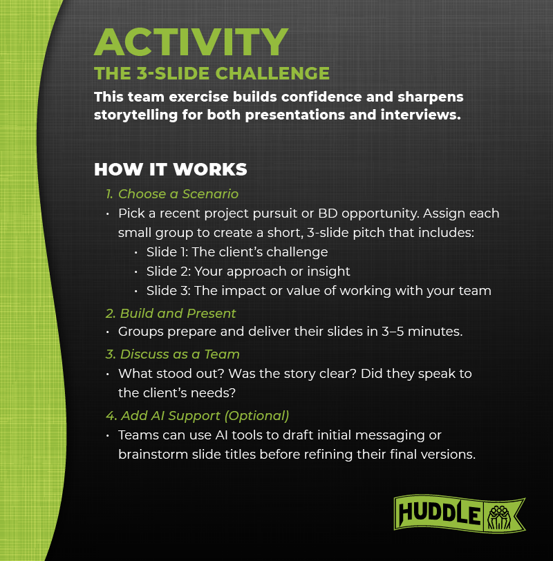 Huddle Activity August