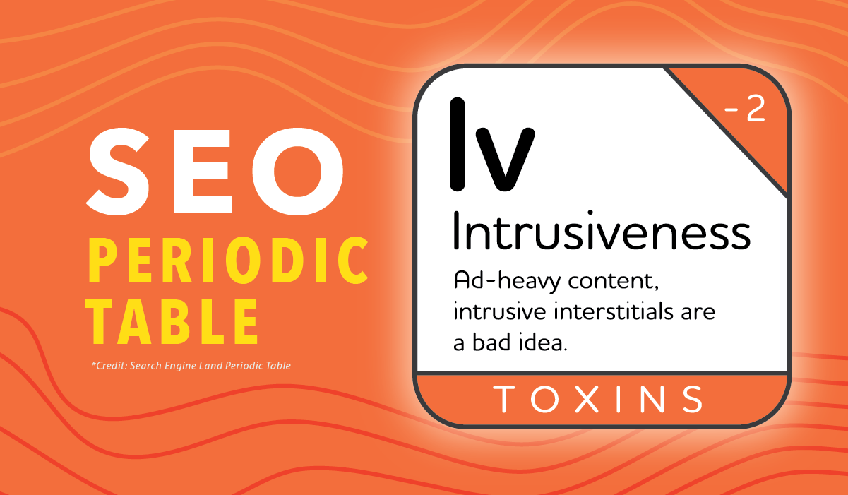 Marketlink SEO Periodic Table TOXINS Intrusiveness Blog