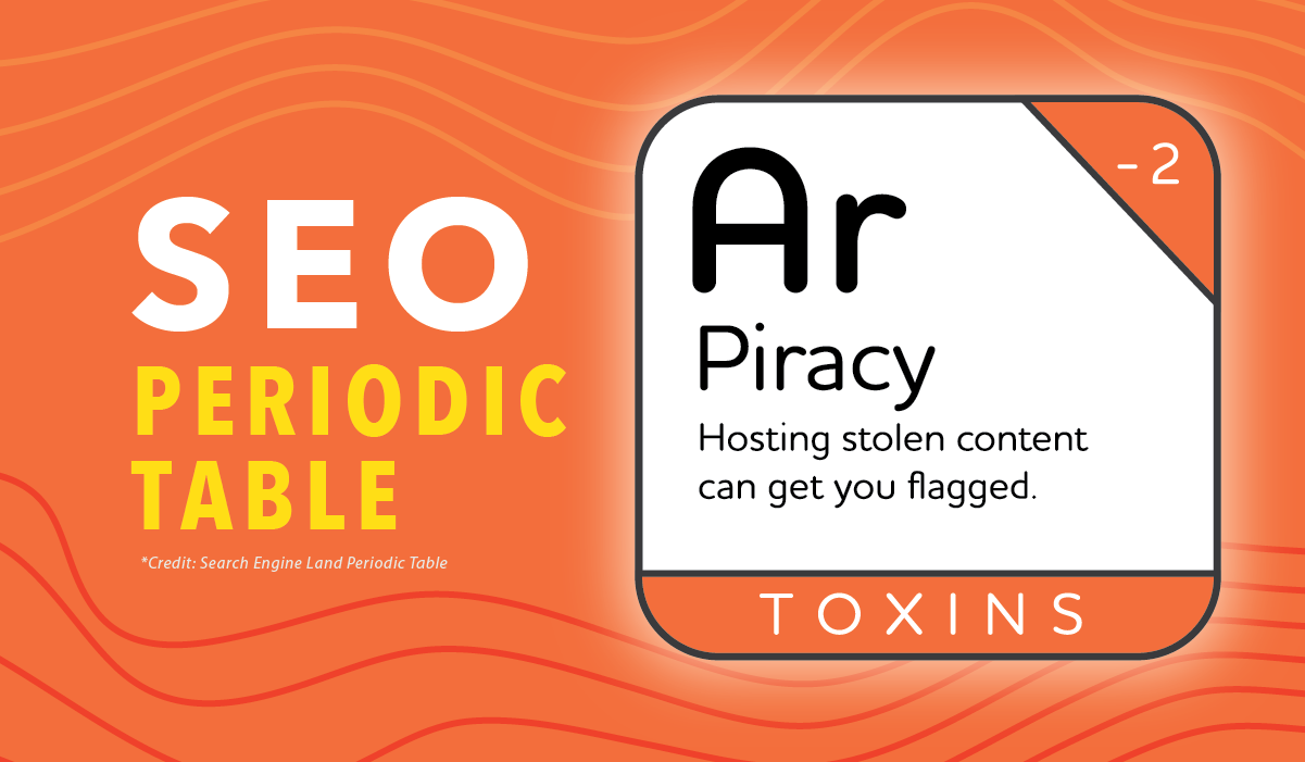 Marketlink SEO Periodic Table TOXINS Piracy Blog