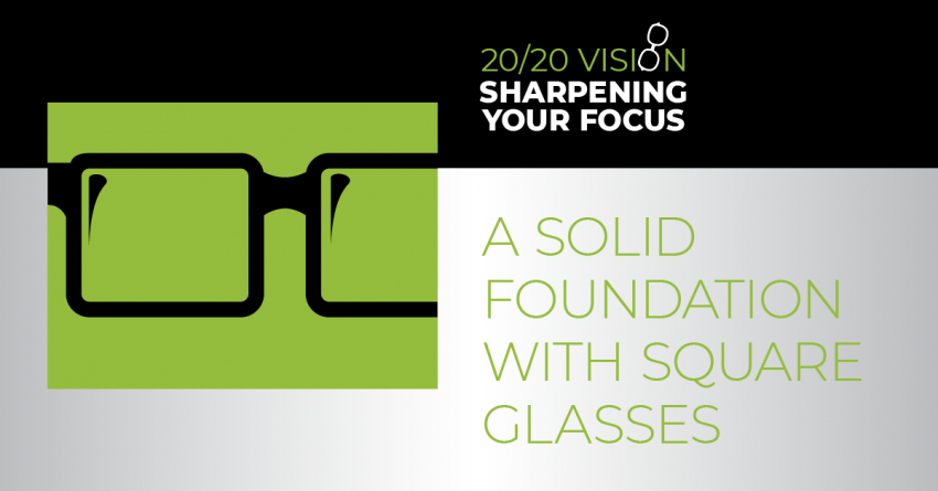 Solid AEC Foundations with Square Glasses